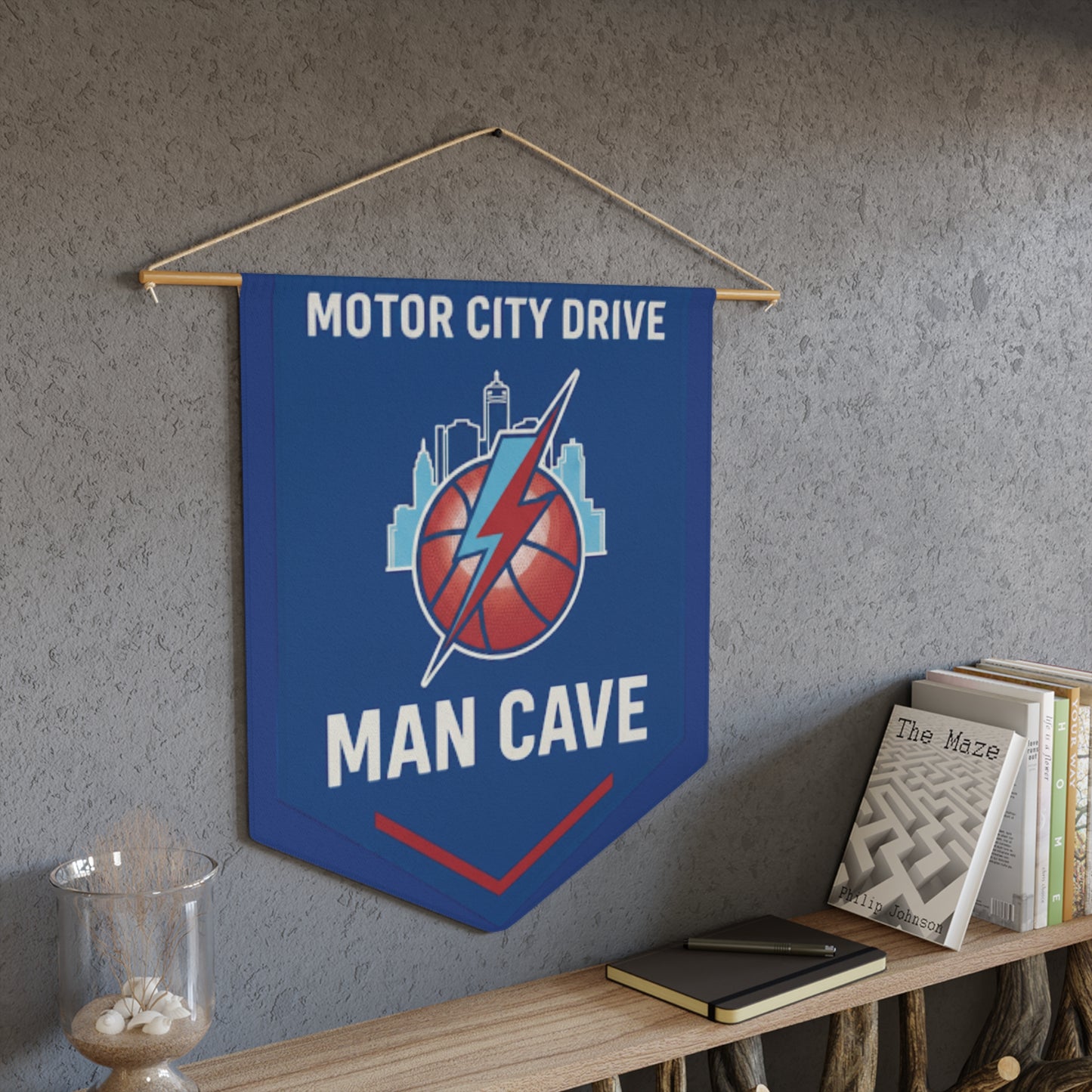 Motor City Man Cave Banner | Basketball Wall Art