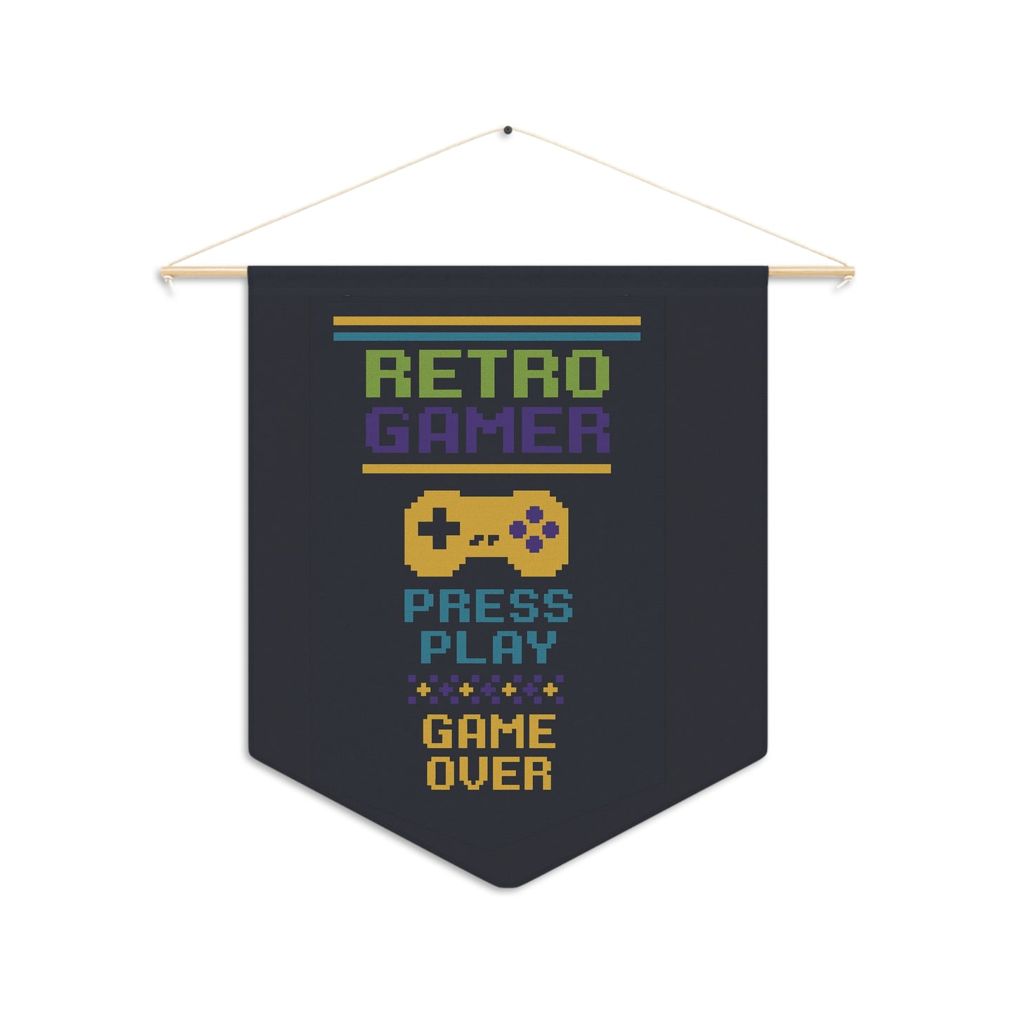 Retro Gaming Man Cave Banner | Wall Art Gift for Him