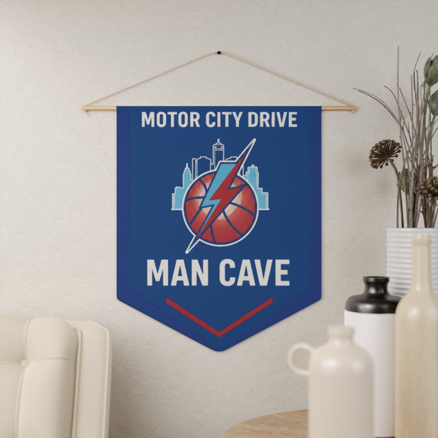 Motor City Man Cave Banner | Basketball Wall Art