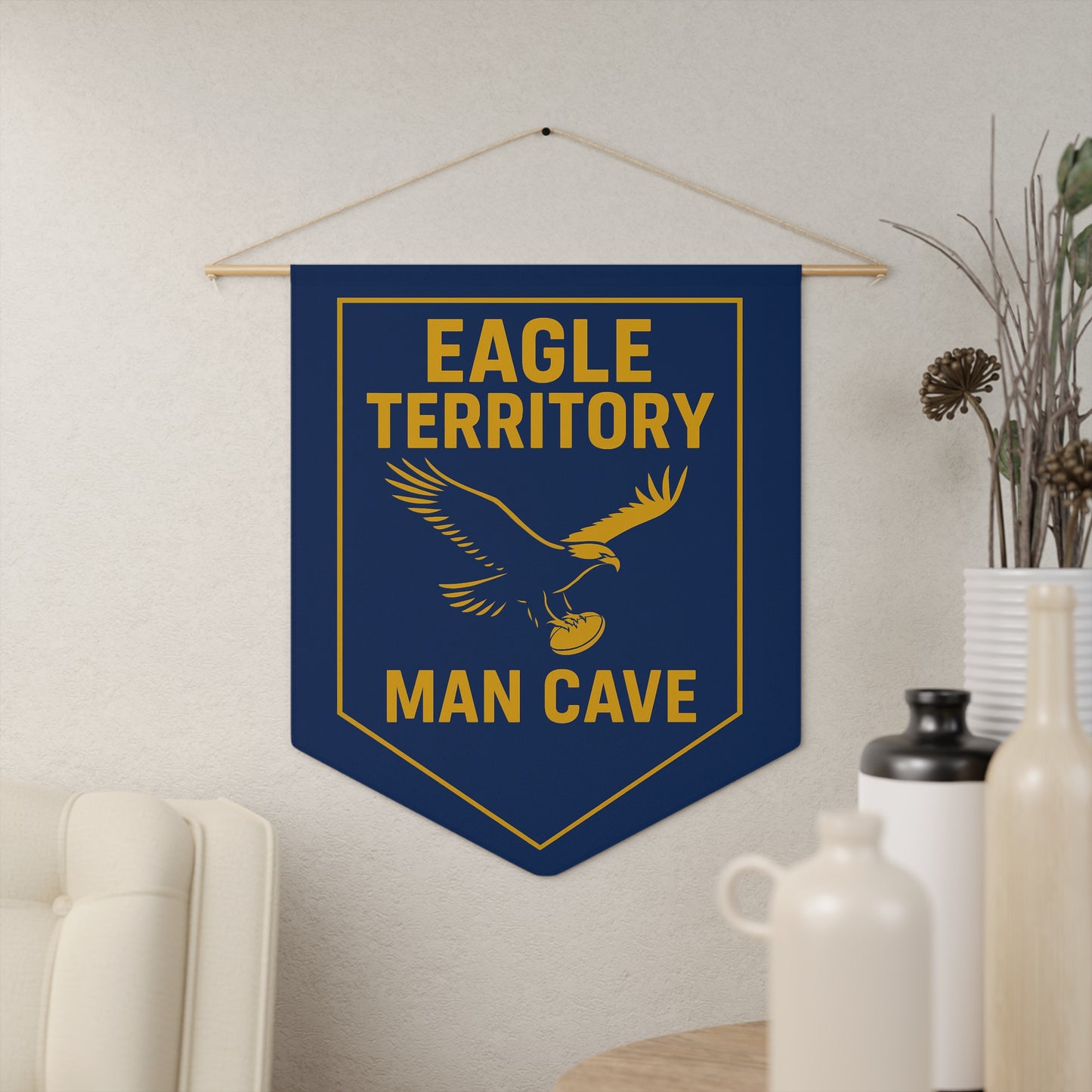 Eagles Territory Man Cave Banner – AFL Inspired Wall Flag for Sports Fans & Game Rooms