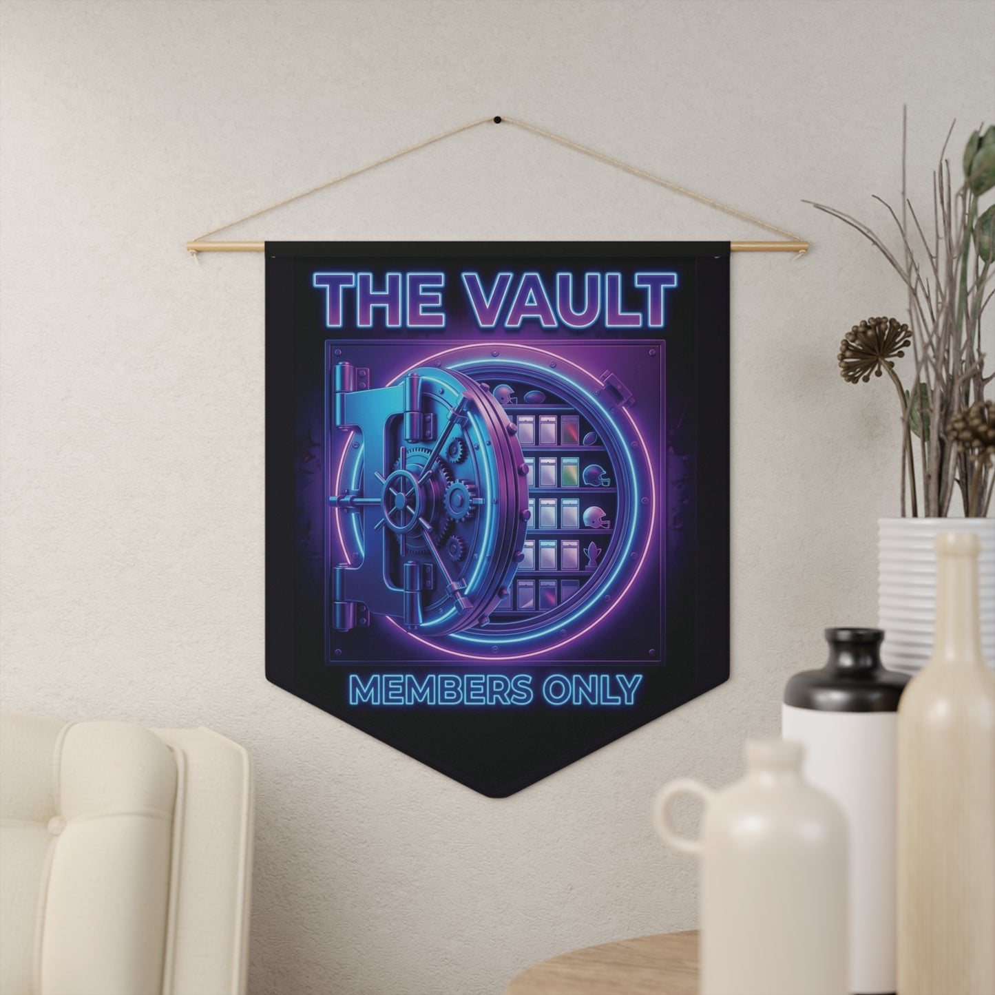 The Vault - Members Only | Trading Card Collector Banner for Man Cave & Card Rooms