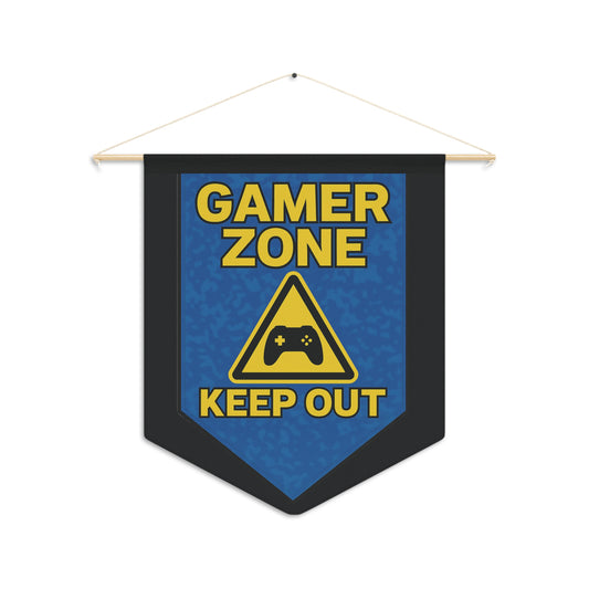 Gamer Zone – Keep Out Wall Pennant Banner | Gaming Room Decor for Kids, Teens & Man Caves
