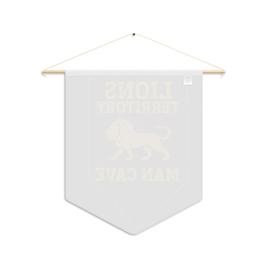 Lions Territory Man Cave Banner – Brisbane Inspired AFL Pennant Flag | Vintage Maroon & Gold Sports Wall Decor