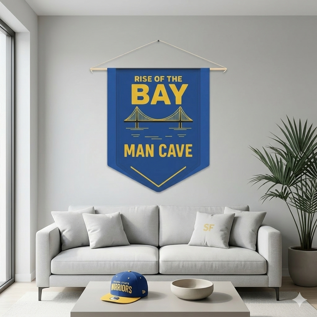 NBA Golden State Warriors Inspired Man Cave Banner | Wall Art Gift COPY