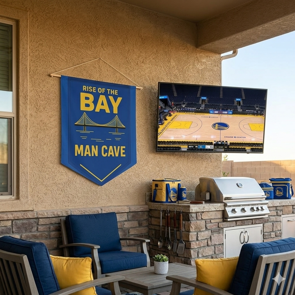NBA Golden State Warriors Inspired Man Cave Banner | Wall Art Gift COPY
