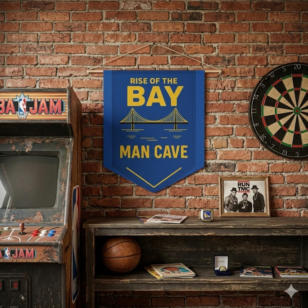 NBA Golden State Warriors Inspired Man Cave Banner | Wall Art Gift COPY