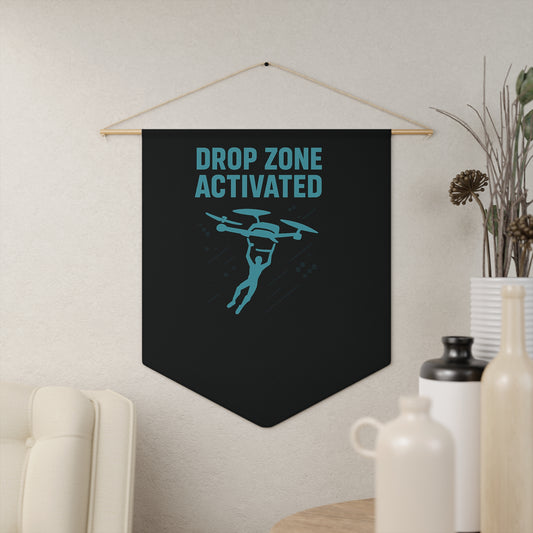 Epic Gamer Drop Zone Pennant Banner – “Drop In, Loot Up, Victory Awaits” | Gaming Wall Decor for Streamers, Boys, and Man Caves