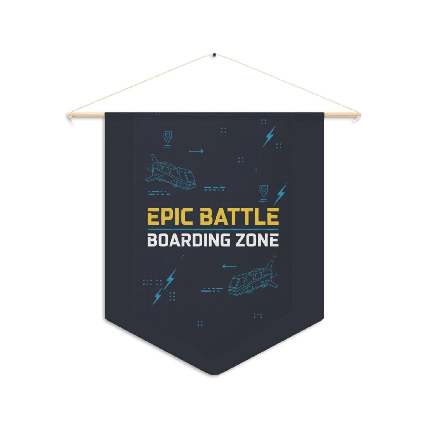 EPIC BATTLE BOARDING ZONE Pennant Flag: The Ultimate Gamer Room Decor