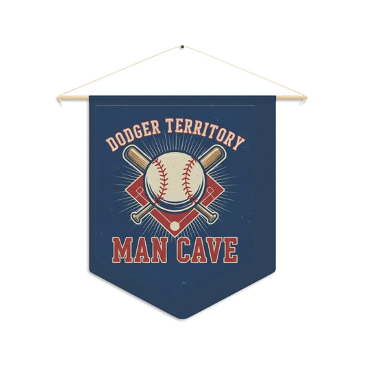 ULTIMATE Dodger Territory Man Cave Sign - Vintage Baseball Banner Flag