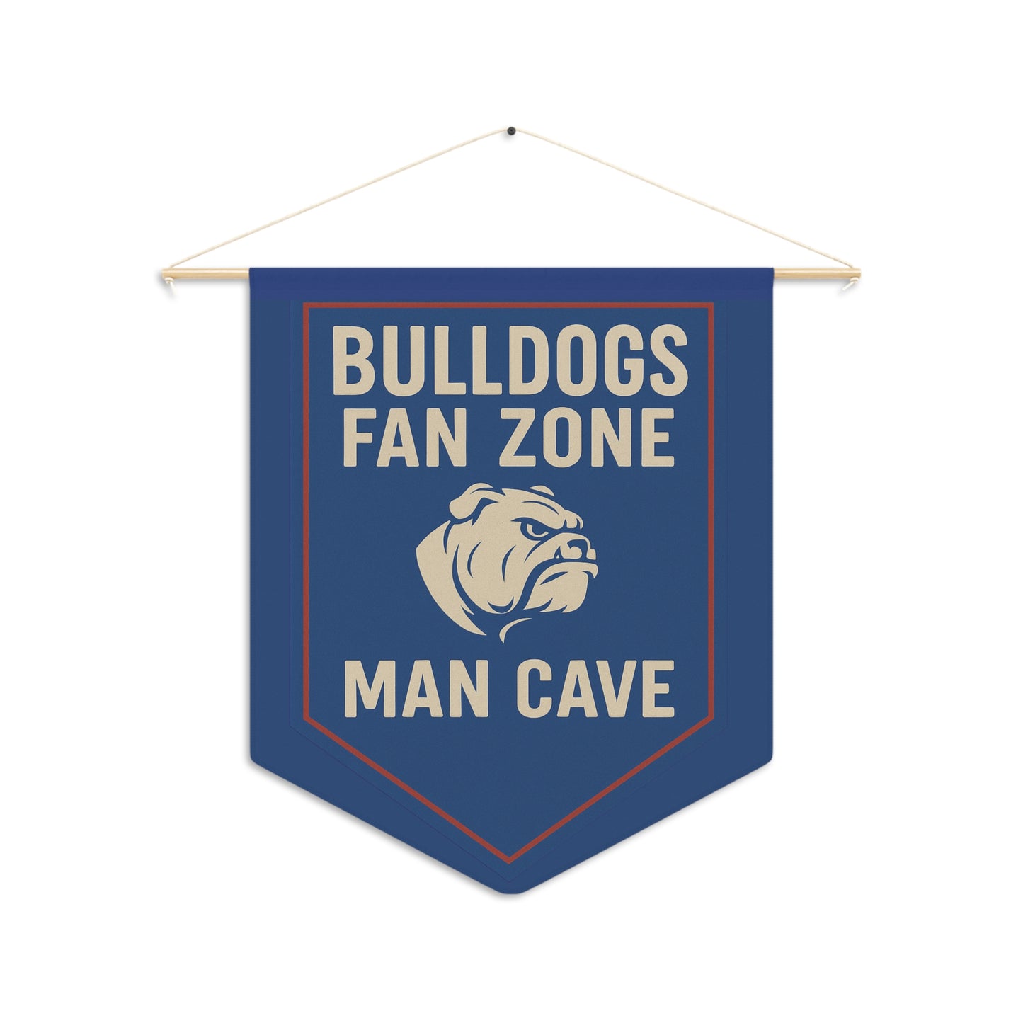 Bulldogs Fan Zone Man Cave Banner – Blue & Red AFL-Inspired Wall Flag for Footy Fans | Aussie Sports Bar & Game Room Decor