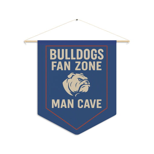 Bulldogs Fan Zone Man Cave Banner – Blue & Red AFL-Inspired Wall Flag for Footy Fans | Aussie Sports Bar & Game Room Decor