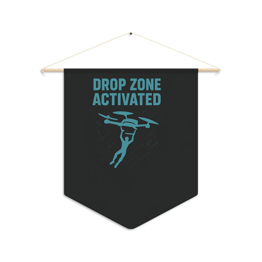Epic Gamer Drop Zone Pennant Banner – “Drop In, Loot Up, Victory Awaits” | Gaming Wall Decor for Streamers, Boys, and Man Caves