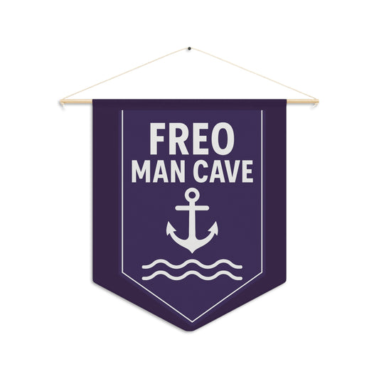 Fremantle Dockers Inspired Man Cave Banner – Purple AFL Wall Flag with Anchor Design – Sports Pennant Décor for Home Bar or Game Room